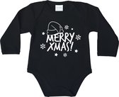 Baby rompertjes - Merry Xmas! - maat 80 - lange mouwen - baby - baby kleding jongens - baby kleding meisje - rompertjes baby - kraamcadeau meisje - kraamcadeau jongen - zwanger - k