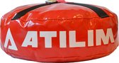 ATILIM FightersGear UNFILLED Double End Heavy Bag Speed Ball Swing Reduction Non-Tear Floor Anchor Core Training Tool Weight Bag Multifunctional Punching Boxing MMA Workout Functional Fitness  Red w/Black Strap Rood met Zwart Band