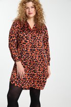 Paprika Dames Tuniekjurk met dierenhuidprint - Jurk - Maat 48