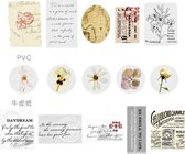 Journaling set - White Rose - 30 stuks - Voor bulletjournal, scrapbooking, kaarten maken en journaling