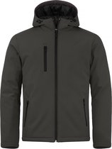 Clique Padded hoody softshell donkergrijs xl