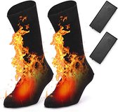 Happygetfit - Verwarmde sokken, elektrische verwarmingssokken, winterwarme katoenen sokken voor buitensporten - kamperen, vissen, fietsen, motorrijden