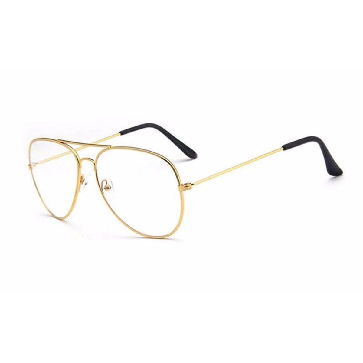 Bril zonder Sterkte met Gouden Montuur - Blauw Licht Bril - Beeldschermbril - Computerbril -Perfect voor Dagelijks Gebruik en Speciale Gelegenheden -
