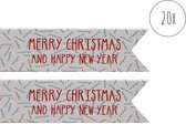 Kerstcadeau Naam Labels - Cadeaulabels - Kerstmis Kado Gift Tags - Merry Christmas and a Happy new year - 20 Stuks