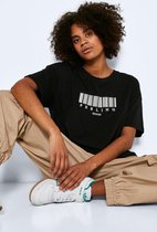 Noisy may T-shirt Nmida S/s Barcode T-shirt 27020237 Black/white Barc Dames Maat - S