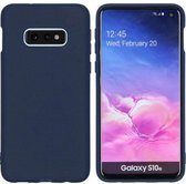 Siliconen Backcover Hoesje Samsung Galaxy S10e Blauw - Telefoonhoesje - Smartphonehoesje - Zonder Screen Protector