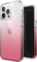 Speck hoesje geschikt voor Apple iPhone 13 Pro - Slank - Kristalhelder - Valbescherming gecertificeerd tot 4 meter - Microban Antibacterieel - Presidio Perfect Clear lijn - Roze Tr