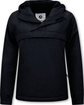 Dames Winterjas Anorak Gewaardeerd - Zwart