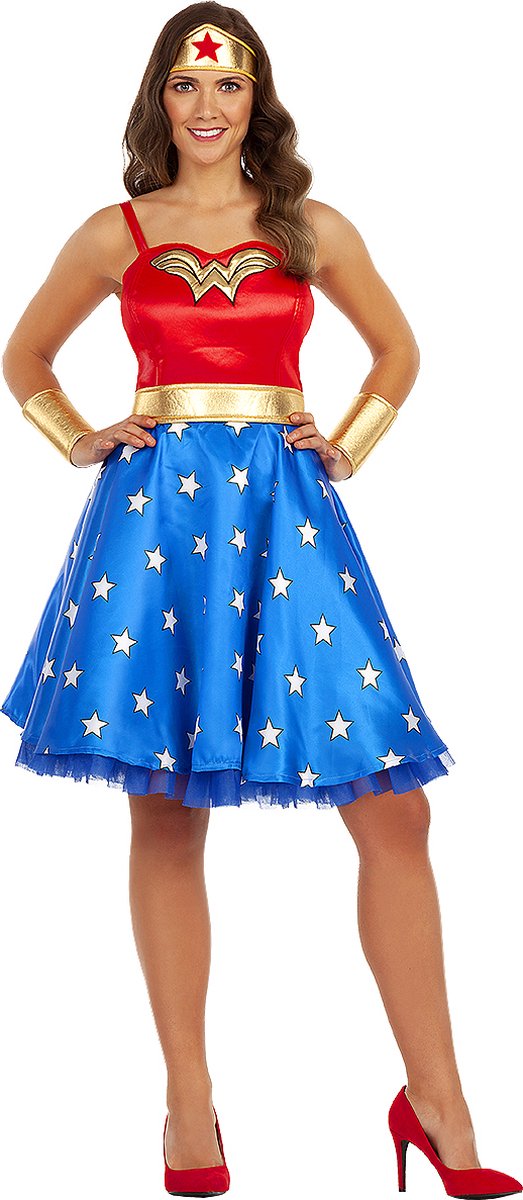 FUNIDELIA Klassiek Wonder Woman Kostuum voor vrouwen - Maat: M - Rood