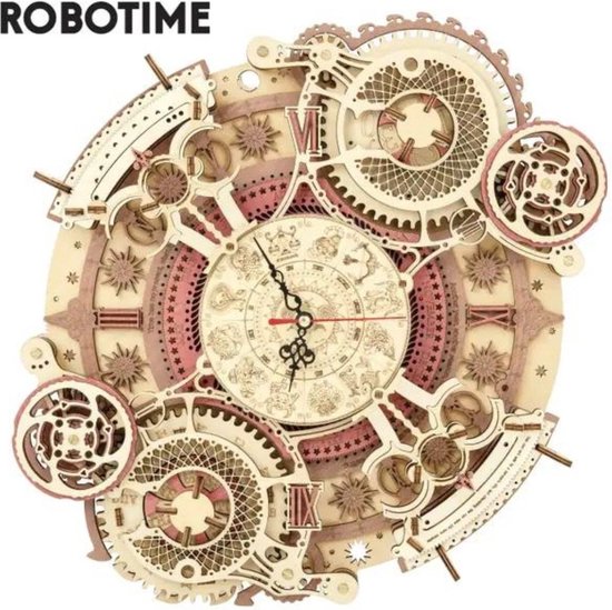 Horloge murale Robotime - Klok - Puzzle en bois - Adultes - Puzzle 3D -  Industriel -... | bol.com