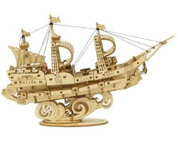Robotime Zeilboot - Rokr - Houten puzzel - Volwassenen - 3D puzzel - DIY