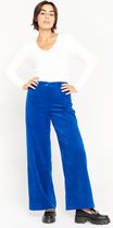 LOLALIZA Corduroy broek met wijde pijpen - Blauw - Maat 38