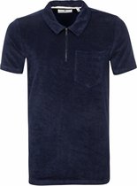 Anerkjendt - Polo Shirt Half Zip Akbob Donkerblauw - L - Modern-fit