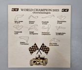 F1 overwinningen kalender - 33 wereld kampioen - winnende circuits - world champion - F1 2021 - decoratie