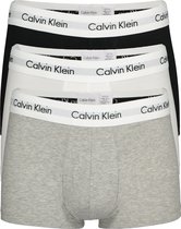 Bol.com Calvin Klein Low Rise Trunks Boxershort (3-pack) - Grijs/Zwart/Wit - Maat M aanbieding