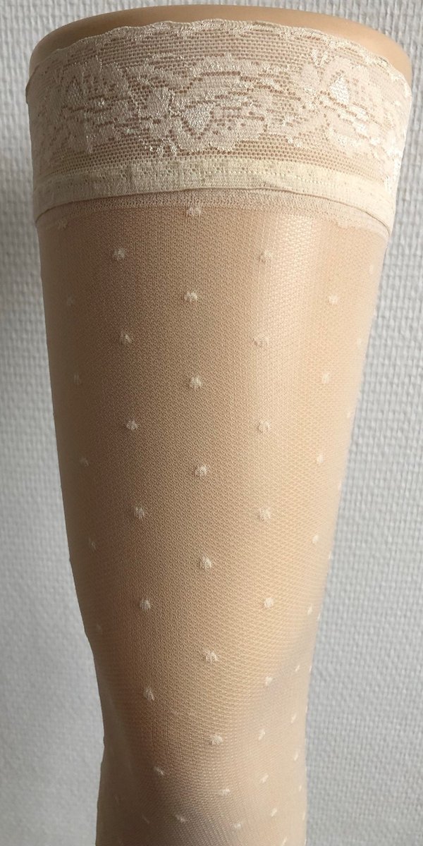 Pretty Polly Hold Up Kousen - Tea Rose - Hold Ups - Stay Ups - M/L - Ecru