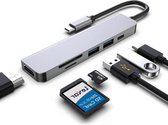 MMOBIEL 6 in 1 USB C Hub voor MacBook Pro -Air Type USB-C - Thunderbolt 3 4K 60HZ