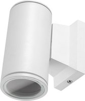 LED Tuinverlichting - Wandlamp Buiten - Igory Wally Down - GU10 Fitting - Rond - Mat Wit - Aluminium - Philips - CorePro 827 36D - 4.6W - Warm Wit 2700K