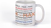Mok - Super Max - cadeaubeker van Max Verstappen wereld kampioen - Witte mok voor verjaardag, kerst