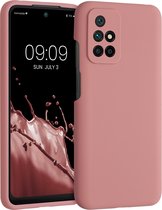 kwmobile telefoonhoesje voor Xiaomi Redmi 10 (2021 / 2022) - Hoesje met siliconen coating - Smartphone case in Rose Tan