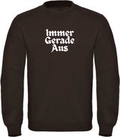 Sweater Zwart - Immer gerade aus-soBAD. | Foute apres ski outfit | kleding | verkleedkleren | wintersporttruien | wintersport dames en heren