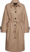 Vero Moda VMFORTUNERIE LONG COAT GA BOOS Dames Tigers eye Jas - Maat L