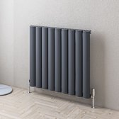 Eastbrook Kelmscott - Horizontale Radiator Mat Antraciet 60x62,5cm