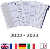 6335-22-23 Pocket agendavulling week EN DU FR IT + bijlagen 2022-23 Kalpa