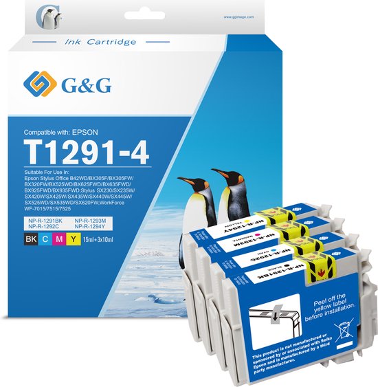 G&G Epson T1295 XL - Huismerk Inktcartridge - Multipack