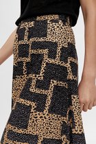 Object Rok Objgillian Hw Midi Skirt 119 .c 23037788 Dijon/black Dames Maat - W42