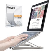 Douxe Laptop Standaard - Universeel 7 tot 13 inch - Ergonomsiche Laptophouder - Draagbare Laptopstandaard - Lichtgewicht - Aluminium -  Zilver - LP31