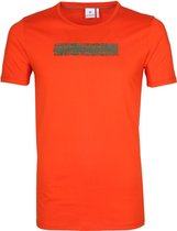 Blue Industry - T-Shirt Logo Oranje - Maat L - Modern-fit