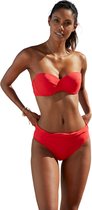 No Gossip Bandeau vaste bikiniset - Rode bikini met hoge taille - Verwijderbare schouderbanden ROOD 38