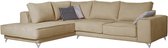 MONACO grote 5-6 zits hoekbank in fluweel 300x225Cm