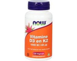 Vitamine D3 1000 IE & Vitamine K2 - Now Foods