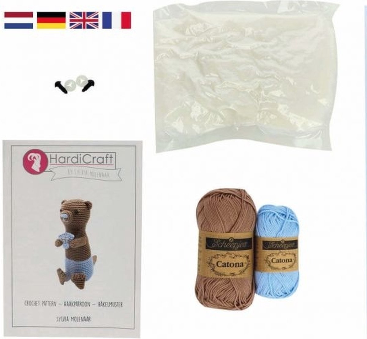 Hardicraft Otis Otter Haakpakket - Haken - DIY - Voor Volwassenen - Knuffels - Haakpakketten — afbeelding 5