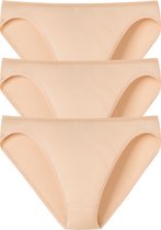 SCHIESSER Cotton Essentials dames rio slips (3-pack) - beige -  Maat: L