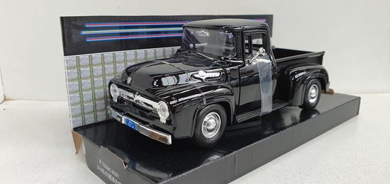 Ford F-100 Pick Up 1956 Zwart 1:24 MotorMax | bol