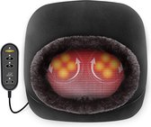 Bol.com Snailax 2-in-1 verwarmde shiatsu-voetmassage - voetmassage met warmte- en rugmassagekussen voetverwarmer en voetpijnverl... aanbieding
