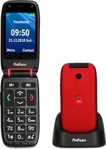 Profoon - Senioren GSM - Mobiele Telefoon - Grote Toetsen - Big Button + Oplaadstation + Simkaart