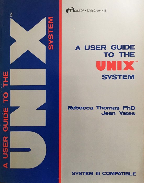 A User Guide to the UNIX System - cover