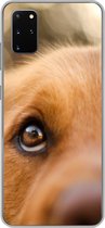 Geschikt voor Samsung Galaxy S20 Plus hoesje - De twinkeling in het oog van de Golden Retriever - Siliconen Telefoonhoesje