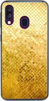 Geschikt voor Samsung Galaxy A40 hoesje - Goud - Design - Abstract - Siliconen Telefoonhoesje