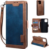 Book Case Apple iPhone 13 Pro | Hoogwaardig PU Leren Hoesje | Lederen Wallet Case | Luxe Uitstraling | Telefoonhoesje | Pasjeshouder | Portemonnee | Blauw