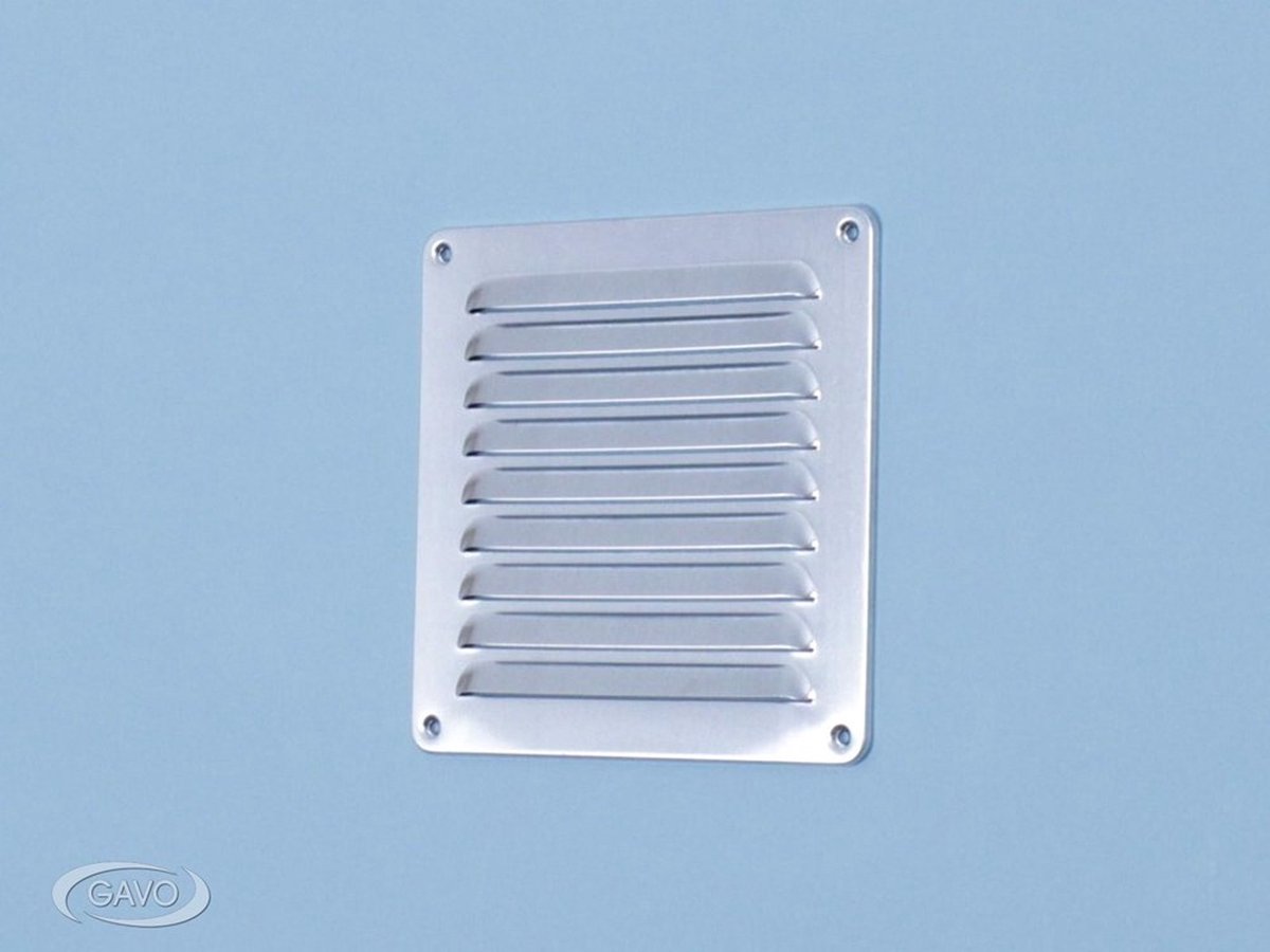 Gavo schoepenrooster 650x90mm - 1-6509W - buitenrooster - aluminium - wit