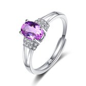 Elegant Ring Adjustable 925 Steeling Silver Gemstone