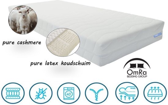 Omra Natuur Latex Matras Koudschuim Kasjmir