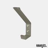 Hoedhaak - Jashaak - Hermeta - 0138-02 - Nieuw zilver - Kapstokhaak - Aluminium - Design - Kwalitatief -