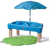 Step2 Zand & Watertafel Cascading Cove met deksel, parasol & 6 accessoires | Activiteitentafel / Zandtafel met deksel voor de tuin | Waterspeelgoed voor kinderen