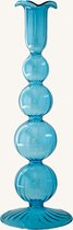 Lila Lemon - Gekleurde kandelaars - Kandelaar Glas Bubbel Blauw
